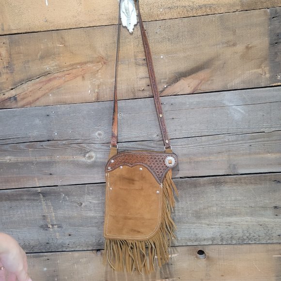 Vintage leather tassel bag - Picture 2 of 5